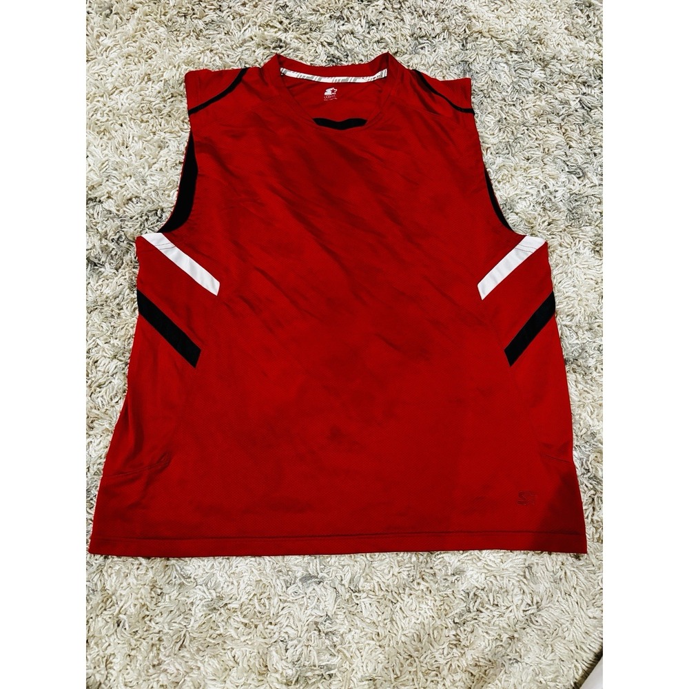 Men's Vintage Starter Red Jersey Sz L‎ 42/44